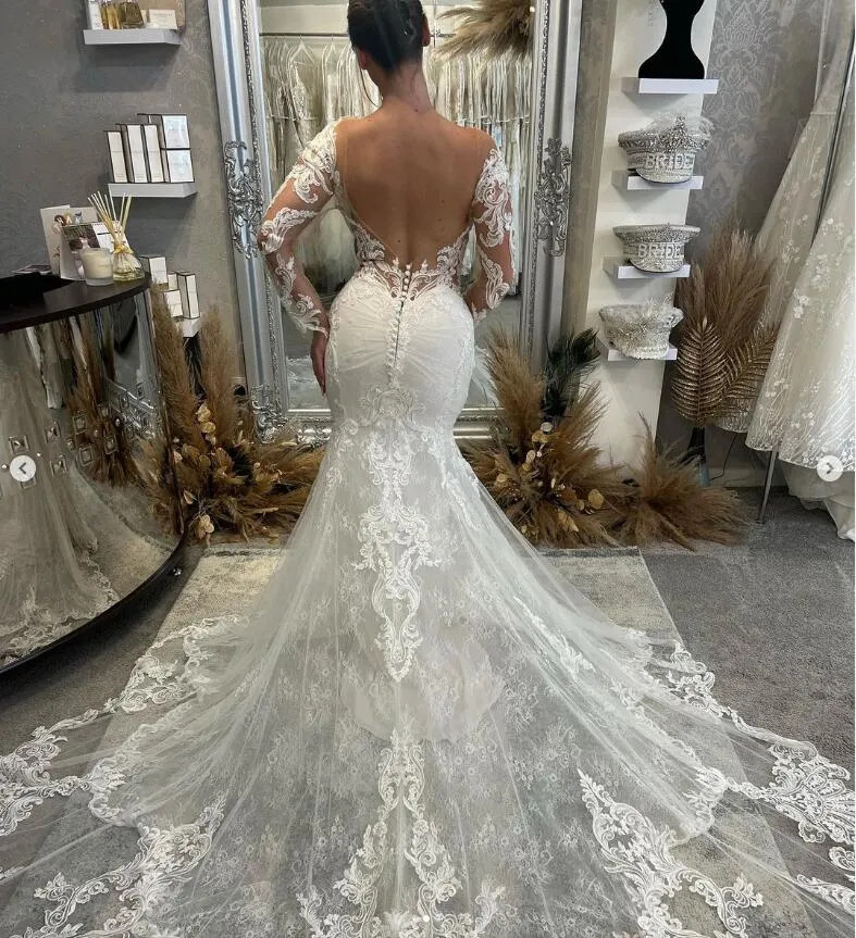 mermaid lace plus size open back wedding dresses Ivory High Neck Halter Lace Wedding Dress - Open Back Mermaid Wedding Dress with Floral Embroidery Plus Size