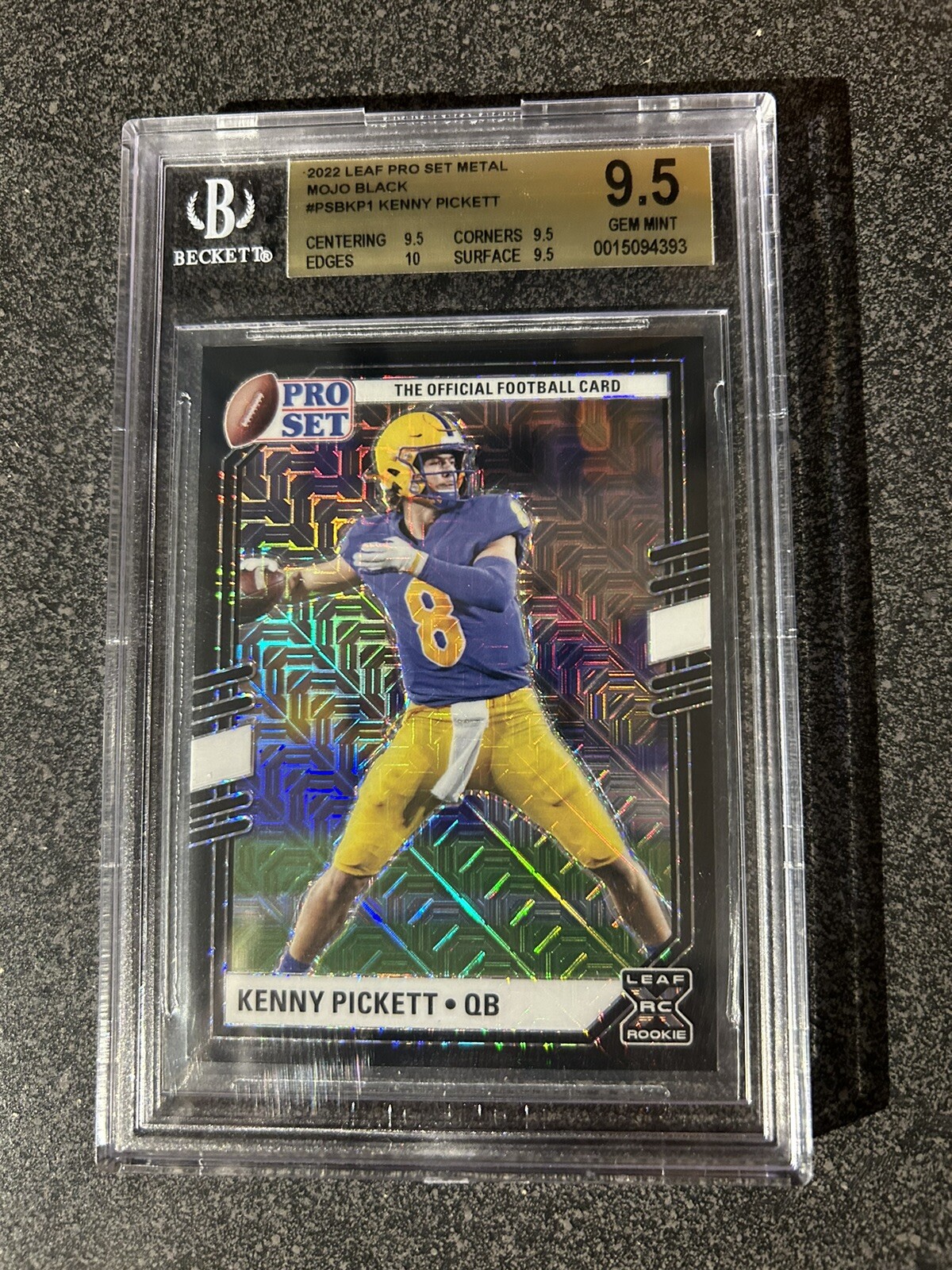 KENNY PICKETT ROOKIE 2022 Leaf XRC Rookie Pro Set PSBKP1 BLACK MOJO