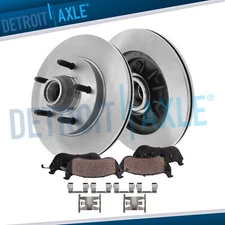 Front Disc Rotors Ceramic Brake Pads for 2000-2002 Ford F-150 Lincoln Blackwood