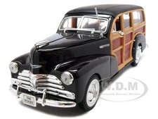 1948 CHEVROLET WOODY WAGON FLEETMASTER DARK BROWN 1/24 DIECAST CAR WELLY 22083