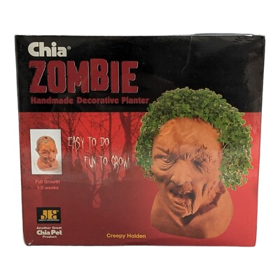 Zombie Chia Pet Halloween Planter Creepy Holden New Sealed 2014 Walking Dead