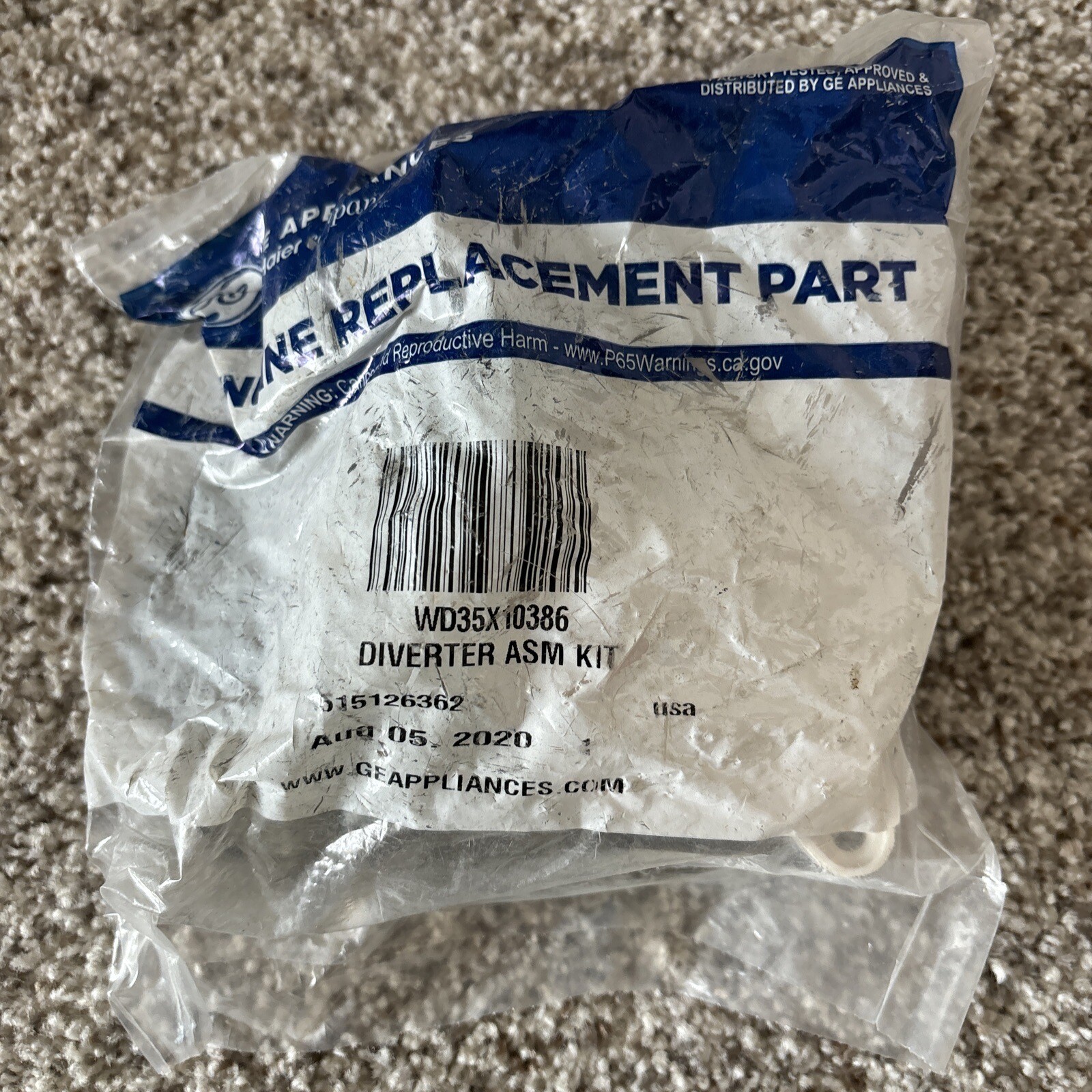 GE OEM Dishwasher Diverter valve WD35X10386 eBay