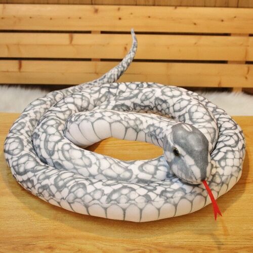 Simulated Python Snake Plush Toy Giant Boa Cobra Stuffed Snake Plushie Pillow # - Picture 1 of 22