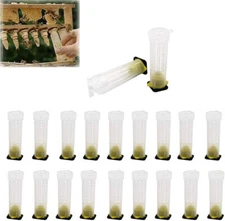 20PCS Beekeeping Rearing Cup Kit Queen Bee Cages Beekeeper Equipment Tool -