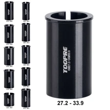 Bike Seat Post Tube Adapter Aluminum Alloy Claw Clip Black Tool Shim Sleeve