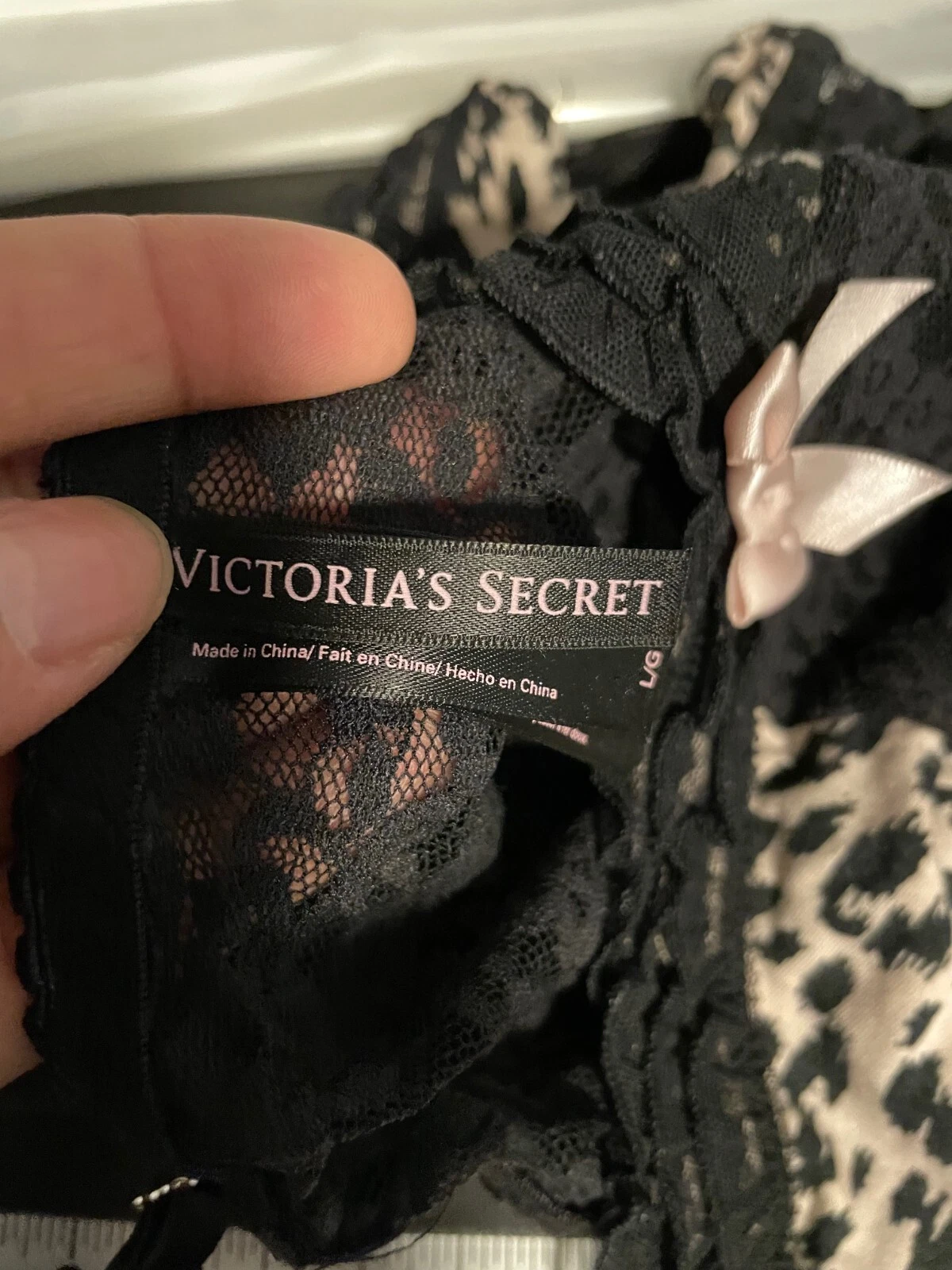 VALENTINO Abito donna Victorias Secret slip babydoll grande stampa animalier pizzo lingerie Y2K