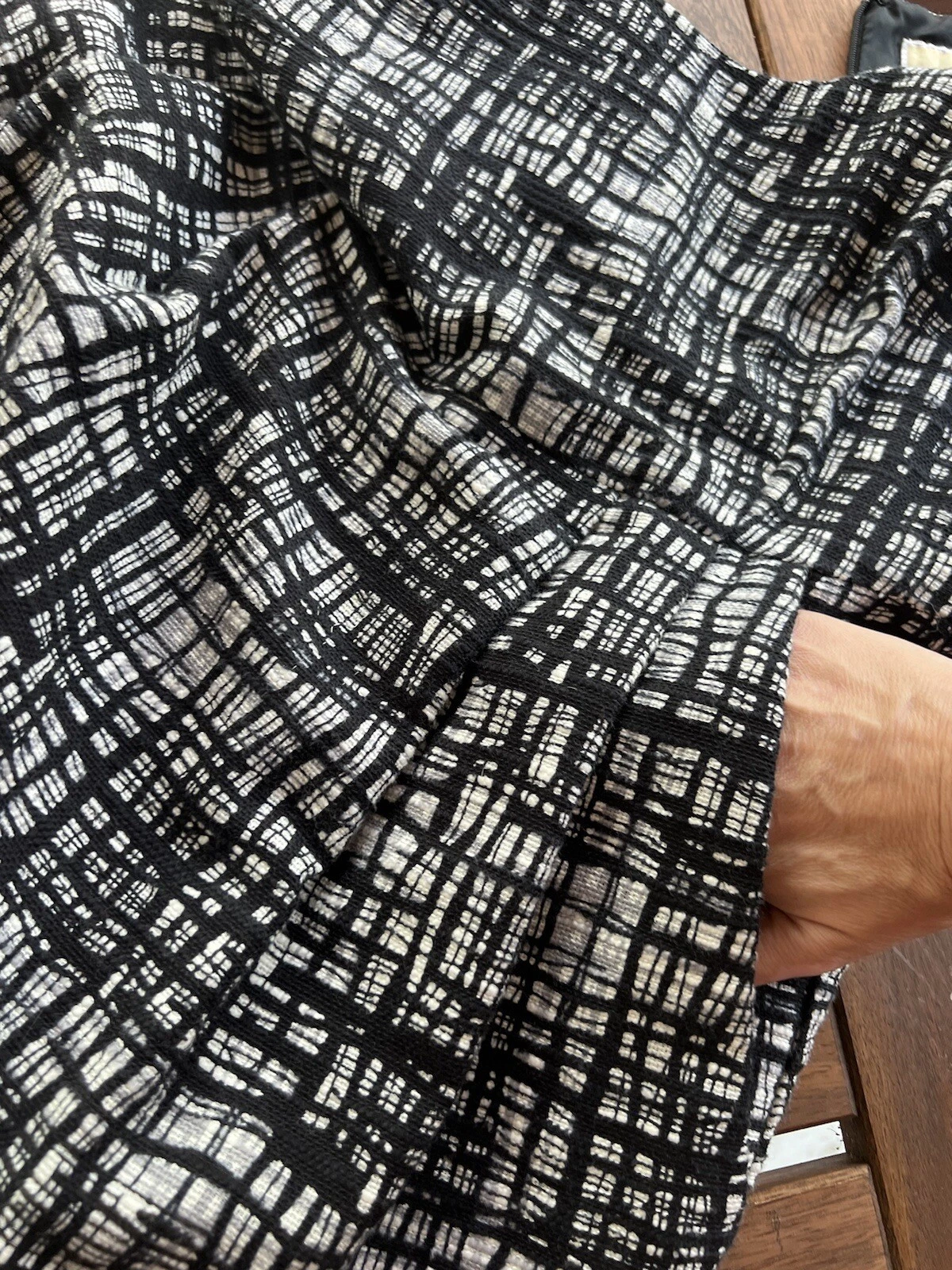 Abito MICHAEL KORS da donna nero bianco senza maniche sopra il ginocchio taglia 6