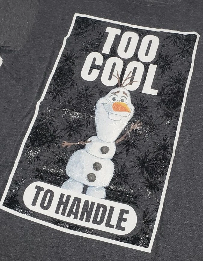 Camiseta gris Disney Olaf Boys Xsmall (4/5) demasiado genial para manejar Frozen 2 niños Foto 2 de 4