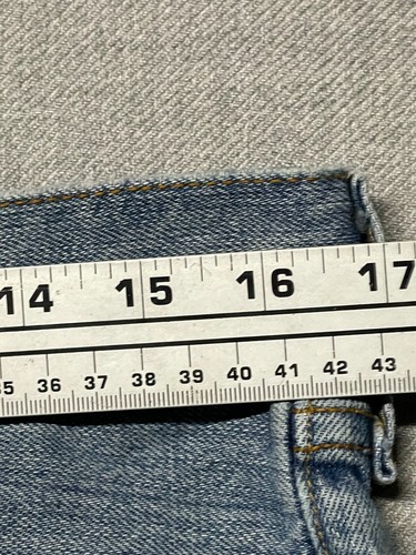 Levis 529 Jeans Mens 32x34 Blue Low Rise Straight Fit Denim Cut Hem Vintage Y2K - Picture 9 of 11