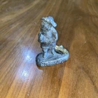 Miniature Pyrite Fools Gold With Pewter Old Man 2" Tall-Free Shipping-Rare