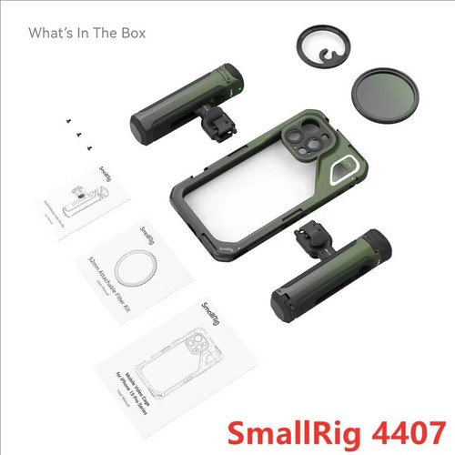 SmallRig x Brandon Li Kit Filtre Cage Mobile à Deux Poignées pour iPhone 15 Pro Max - Photo 2 sur 8