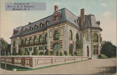 Postcard Residence of Mrs OHP Belmont Newport Rhode Island RI 