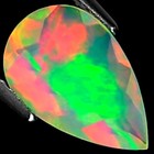 1.54 Ct Natural Ethiopian Faceted Opal Gemstone Multi Color Pear Cut — photo 2