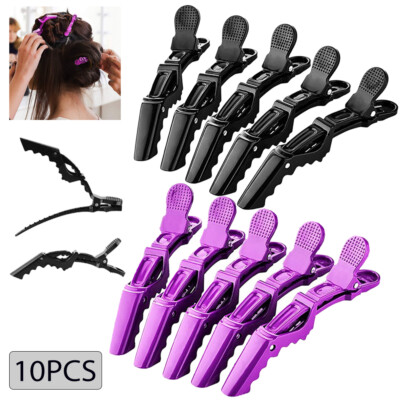 10 Stück Haarwerkzeug Krokodil Salon Schnittklemme Profi Haar Verband Clip