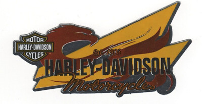 Harley Davidson Bar and Shield GOLD EAGLE Sticker OEM Part HAR334 ~ 4.25 Inches!