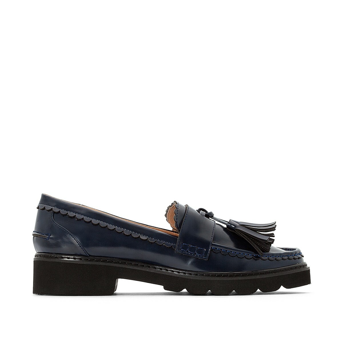 La Redoute Collections Womens Wedge Loafers With Tassel Tassel Tassel Trim f68deb La Redoute Collections Womens Wedge Loafers With Tassel Tassel Tassel Trim f68deb