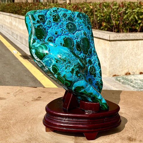 9.66LB Natural polyophthalmic Silicon malachite crystal gloss mineral specimen - 第 14/14 張圖片