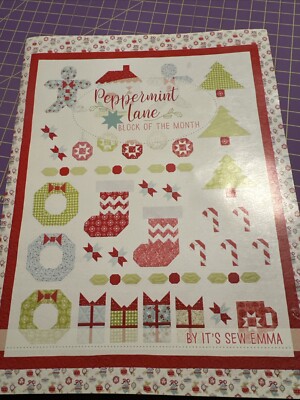 Peppermint Lane Block of the Month Quilt Pattern by It's Sew Emma