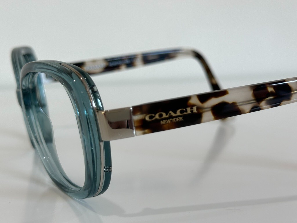 Coach HC 8172 L153 Crystal Teal Leopard Tortoise Sunglasses  display picture 1