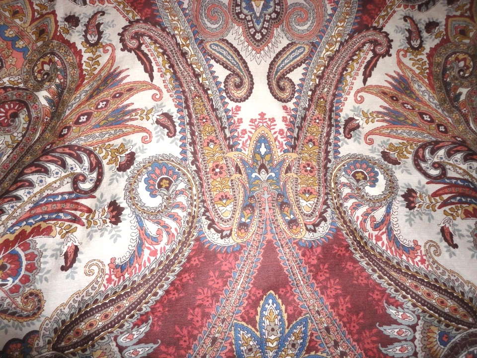 EDREDÓN TAHARI PAISLEY MARROQUÍ BOHO GRANATE AZUL DORADO (1P) KING/CALIFORNIA KING Foto 4 de 4