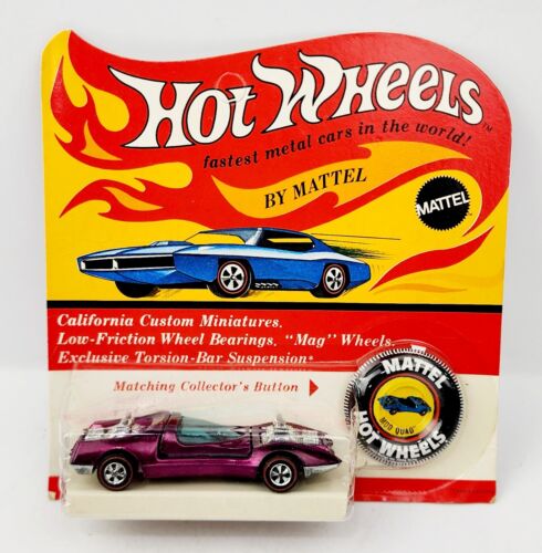 HOT WHEELS REDLINE MOD QUAD HK MAGENTA NEW ON UNPUNCHED CARD VERY NICE!!! N321 - Picture 1 of 13