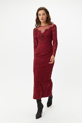 burgundy lace wedding guest dress Zapaka Women Burgundy Evening Dress Velvet Spaghetti Straps Mermaid Holiday  Party Dress – ZAPAKA UK