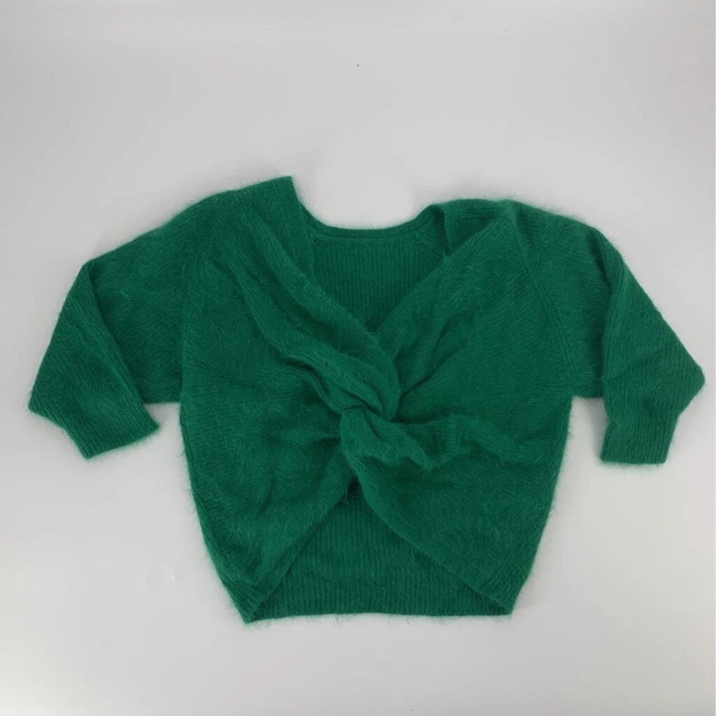 Twist back cheap pullover sweater