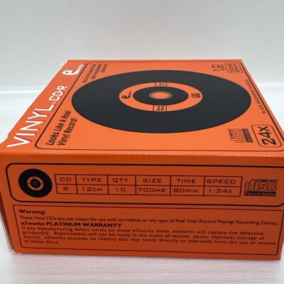 Box 10 Looks Like Vinyl DJ CD-R Recordable CDs E3 Works 12CM