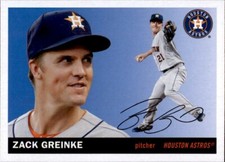 2020 Topps Archives ZACK GREINKE 1955 Style Base Card Astros #71
