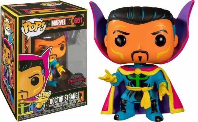 Figura Marvel Funko Pop Doctor Strange 651 Black Light Glow In Dark Special Ed