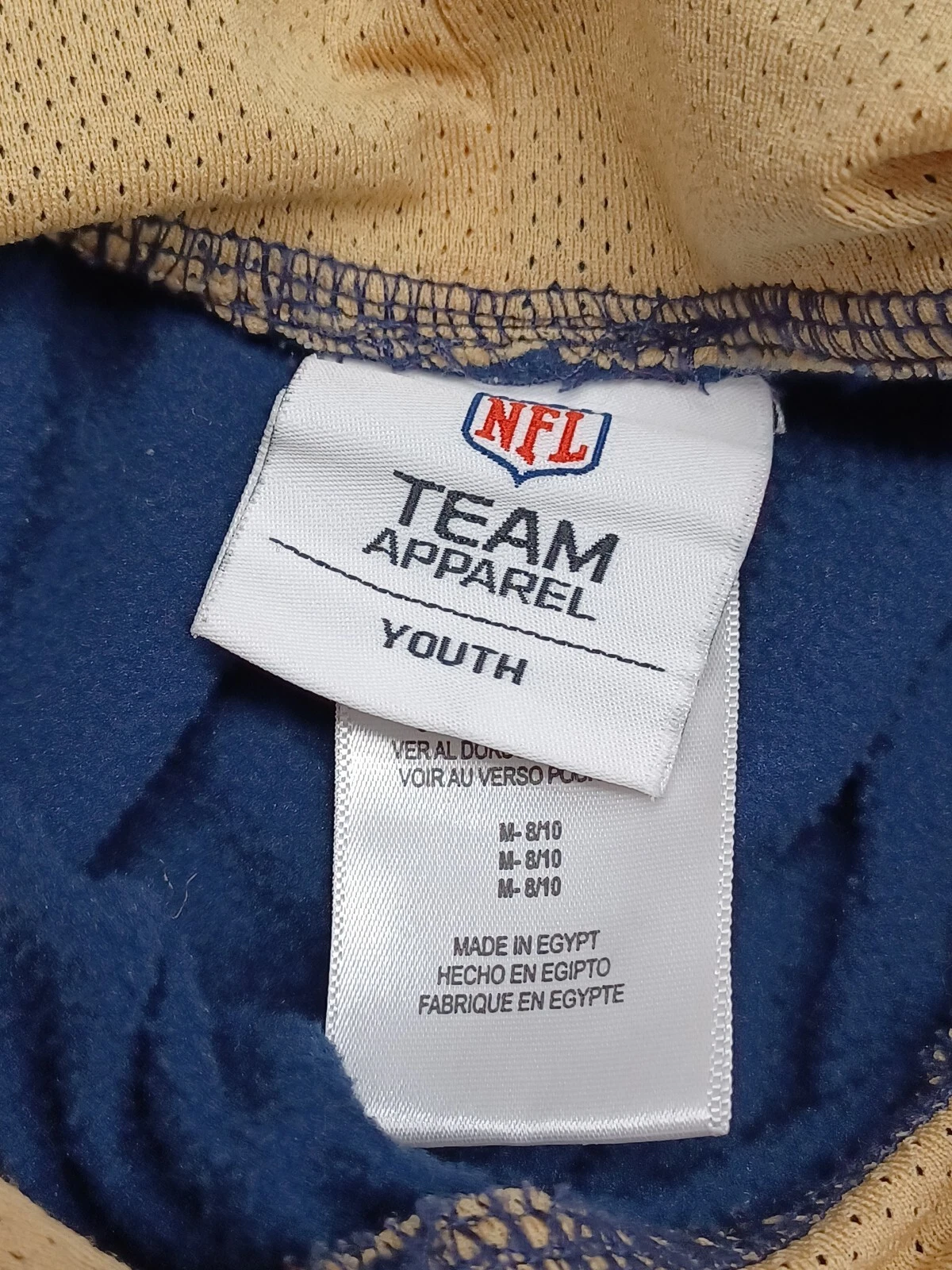 VETEMENTS Felpa con cappuccio Los Angeles RAMS Youth Medium 8 10 giacca NFL abbigliamento squadra bambino