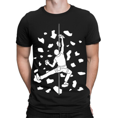 Kletterwand Silhouette Kletterer Abenteuer Liebhaber Herren Damen T-Shirts #TA-06