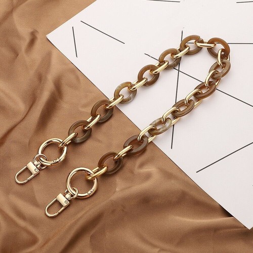 Fashion Replacement Acrylic Metal Chain Strap Handle Shoulder Crossbody Handbag - Picture 8 of 15