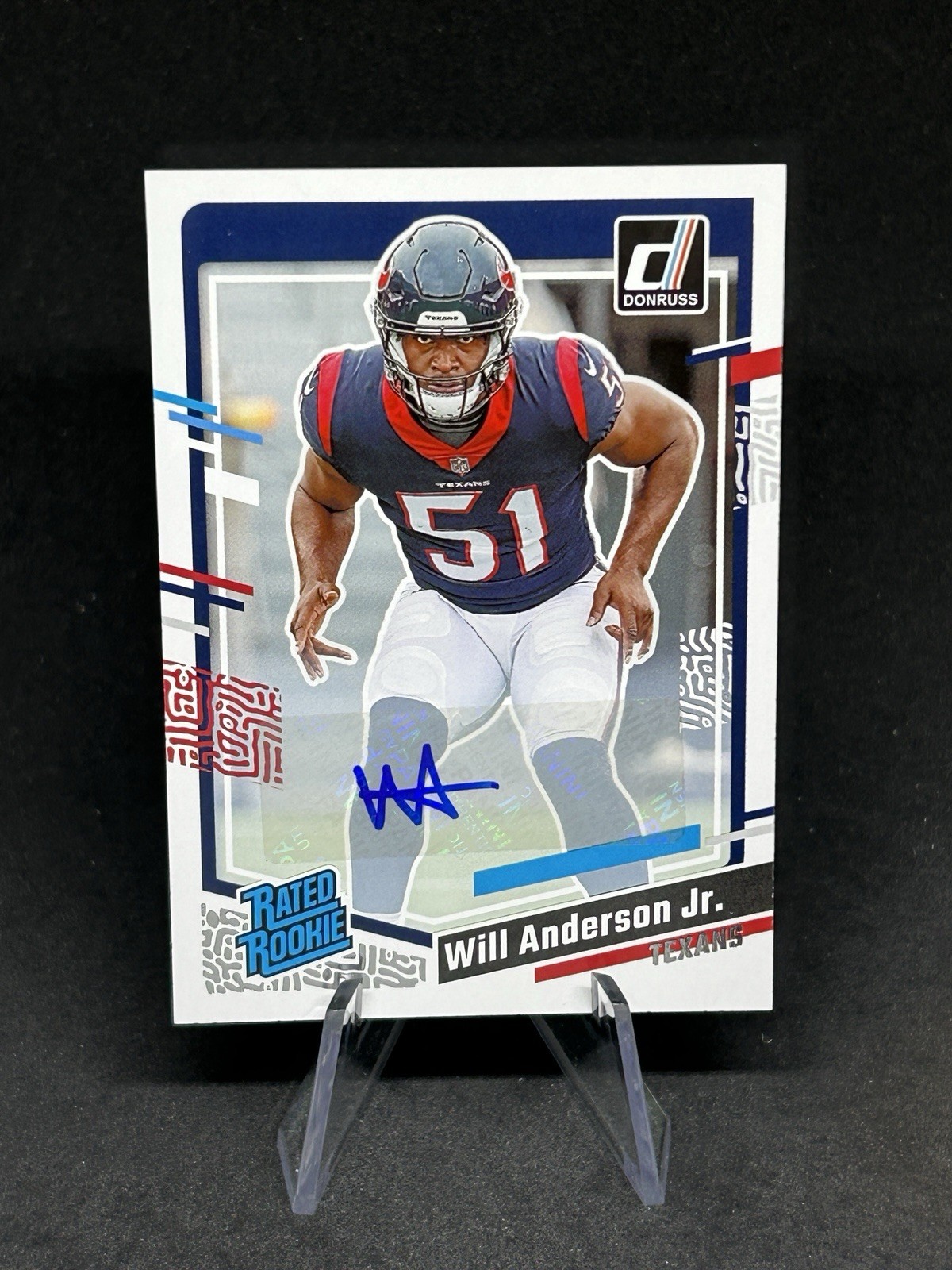 2023 Panini Donruss Will Anderson Jr. AUTO RC Rated Rookie #342 Houston Texans