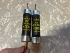 CEFCO 10KOTN100 One-Time Fuse Class H 250VAC IR 10KA 250V Tested