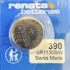 Renata 390 Watch Coin Battery / Cell - SR1130SW / SG10 - Free Shipping