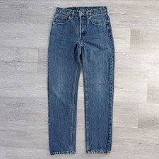 Vintage 1990's Dark Wash Levi's 501 Straight Leg Jeans 28x31