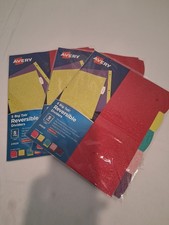 Avery Big Tab Reversible Fashion Dividers Glitter Colors 5-Tab Set 24928 Lot of