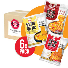 6er MIX Pack AKUAN Red Oil Instant Noodle Hot & Spicy 115g