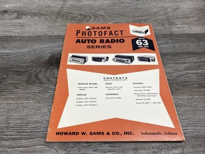Sams Photofact Auto Radio Series Service Repair Manual Guide Schematic  63 AR-63