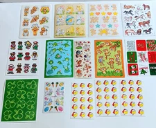 14 Mixed Vintage Sheet Stickers