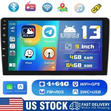 9'' Android13 4 64G Apple Carplay Stereo Bluetooth GPS Nav FM 2 DIN Car radio