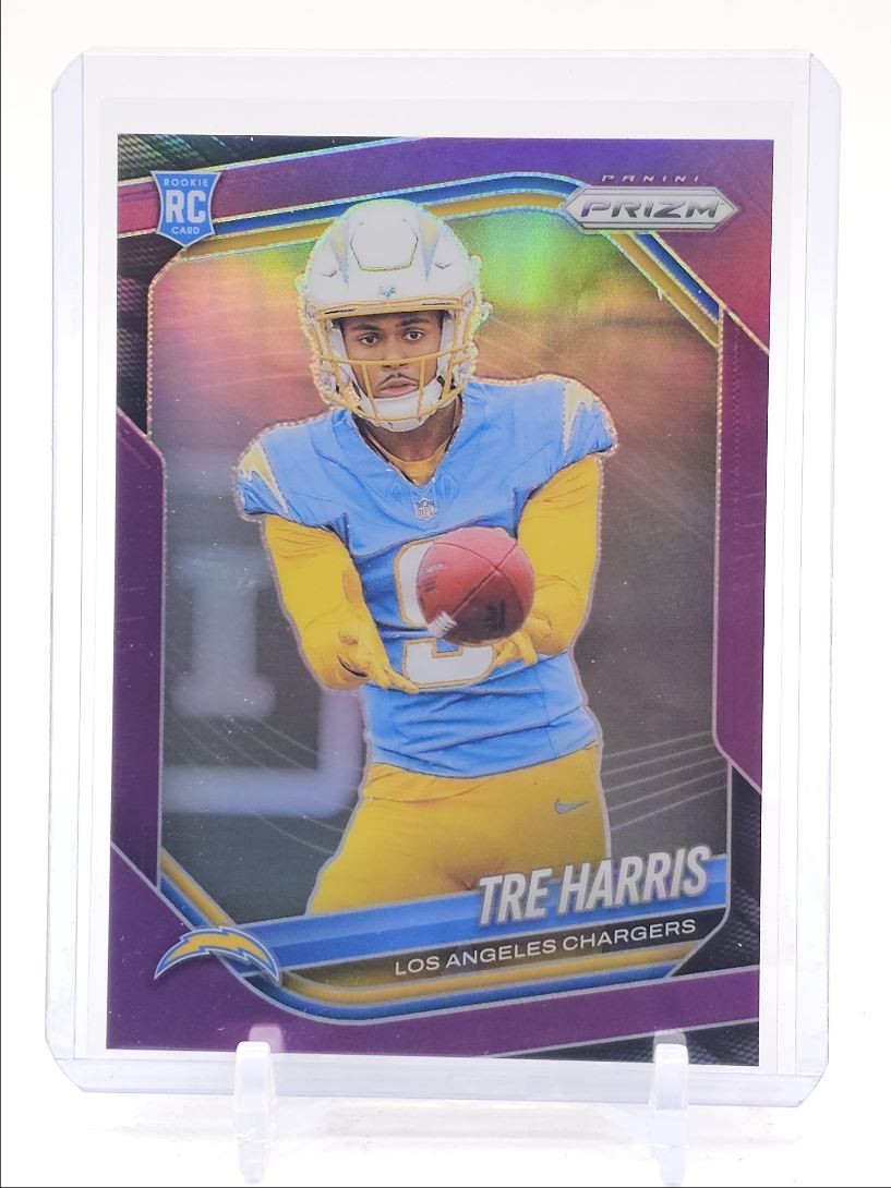 TRE HARRIS 2025 PANINI PRIZM ROOKIE PURPLE CHARGERS #371 RC /125 Q2264