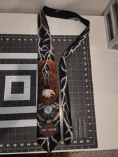 Ralph Marlin Harley-Davidson Eagle Logo Men's Silk Satin Novelty Tie