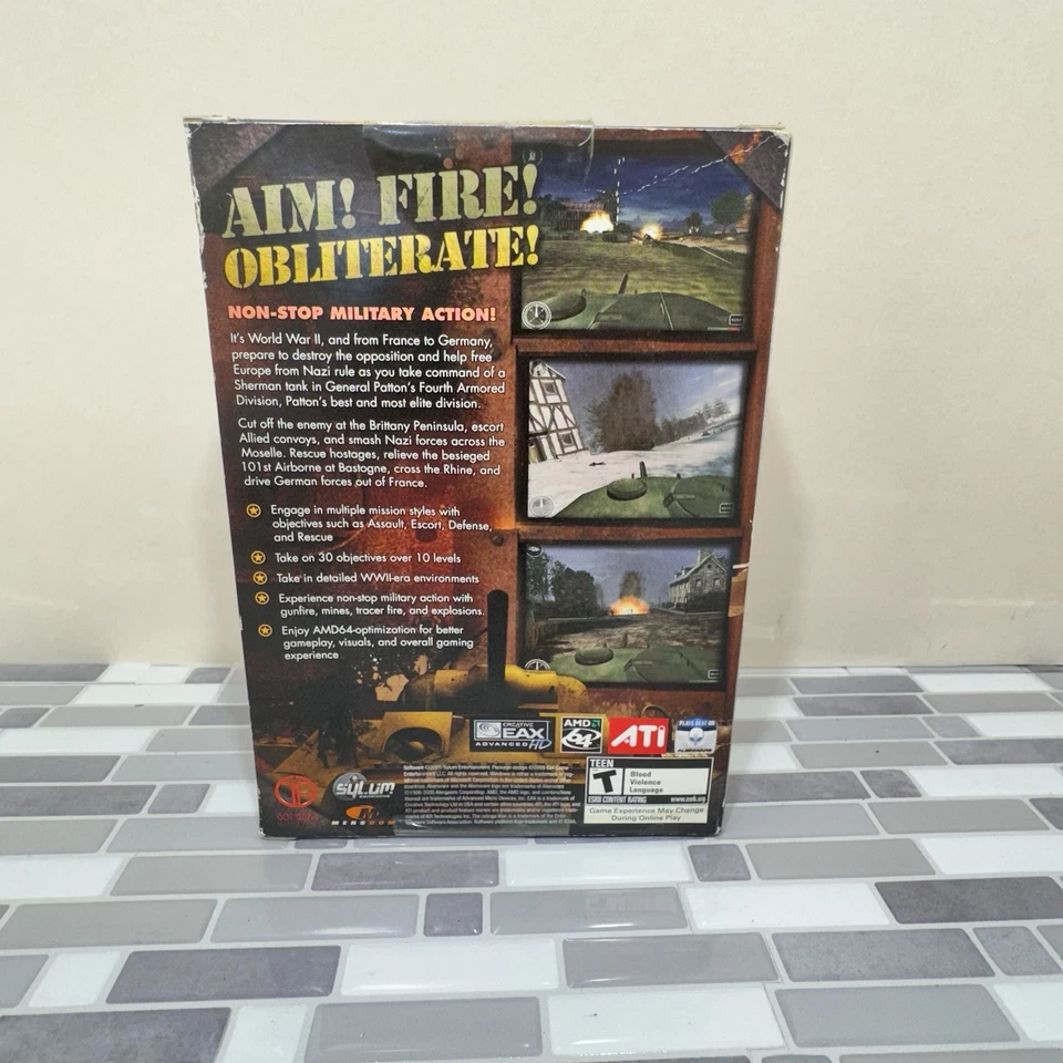 WWll Tank Commander Video Game Pc Cd-ROM T-Teen (NEW) - Image 3 of 4