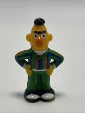Vintage Muppets Inc Bert Green Pants Striped Shirt 2” Plastic Figure