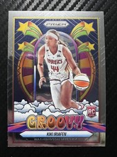 2025 Panini Prizm WNBA Kiki Iriafen #15 Groovy Insert Rookie RC Mystics