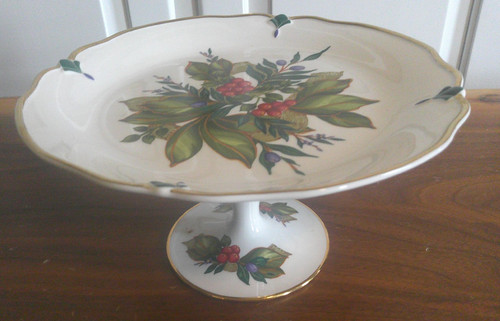 Princess House Winter Garden Compote 8.5" x 4.5", Used!