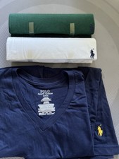 Polo Ralph Lauren Men's Classic Fit Cotton Jersey V-Neck 3-Pack Tee S