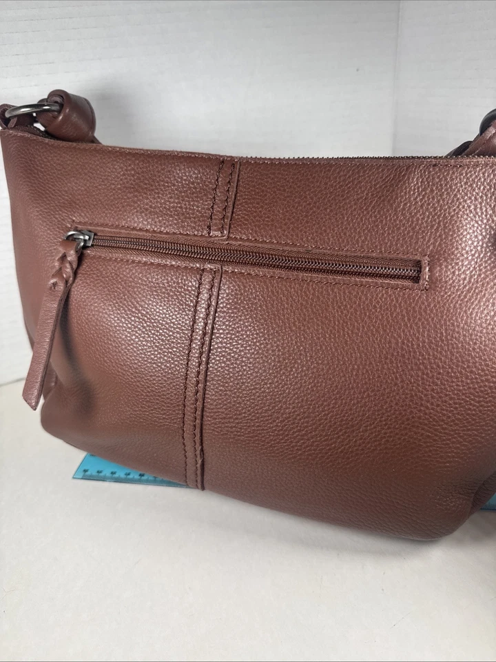 ¡De moda! Bolso de Hombro The Sak Rialto Hobo Cuero Guijarro Marrón 12x8 Usado en Excelente Condición Foto 4 de 4